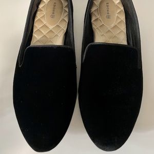 🔮 Worn Once: Birdies "The Starling" Velvet Loafers / Flats in Black, Sz 10 🔮